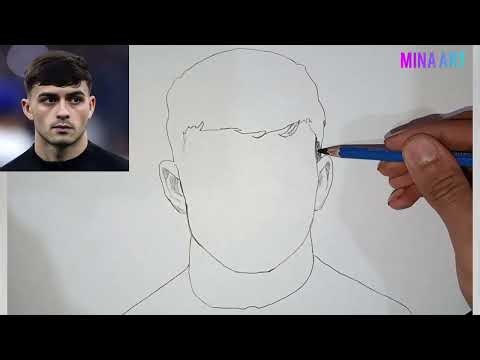 how to draw pedri step by step fc barcelona