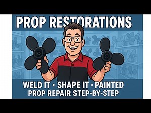 Propeller Restoration Weld it, Shape it, painted, Step by Step repair