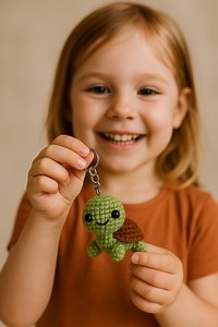 Mini Turtle Crochet Pattern PDF | Amigurumi Animal Keychain DIY Tutorial - Etsy