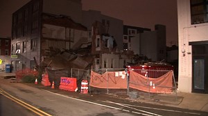 Building under demolition collapses in Kensington
