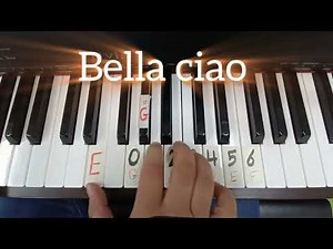 Learn to play BELLA CIAO easy for beginners " by numbers " 🎶🎹