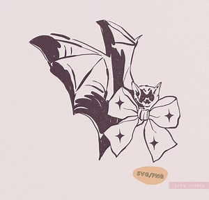 Bat With Bow SVG, Halloween PNG, Spooky Cutting File (digital File) - Etsy Canada