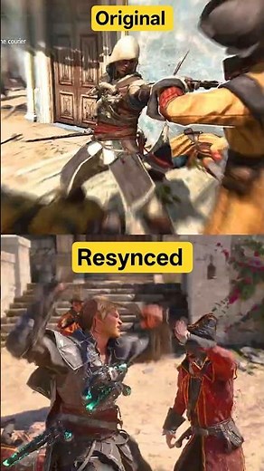 Chain Takedown in Original vs Resynced Black Flag #acblackflagresynced