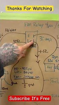 How to wire a engine cooling fan & Trinary AC Switch