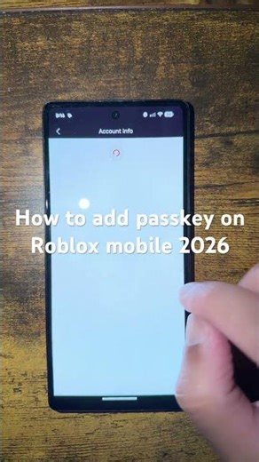 How to add passkey on Roblox mobile 2026