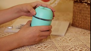 Portable humidifiers,Cordless humidifiers,Desk humidifiers for office,220ML Silent,USB,Colorfu light,Mini (blue)
