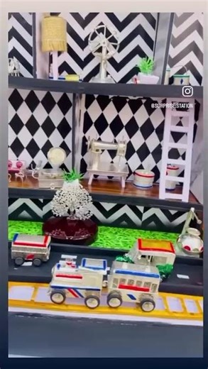 Silver Miniatures display arrangement for a function