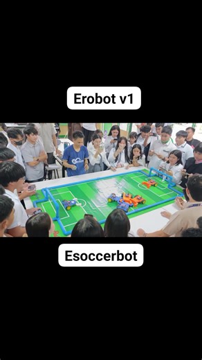 Erobot v1 is designed and developed by ERovoutika Electronics Robotics Automation . This is used for Robolution Competition in Erobot v1 line following, ESoccerBot, and Erobot mobile controlled #robot #robolution2025 #Erovoutika. | ERovoutika Electronics Robotics Automation