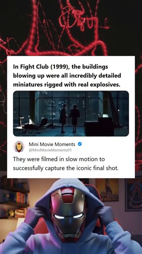 Fight Club 1999 Final Building Explosion Used Miniatures Rigged with Real Explosives