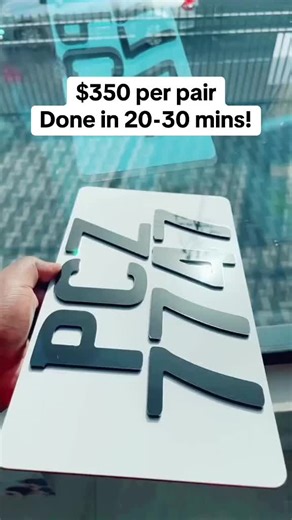 Custom Plates Made in 20-30 Minutes for $350