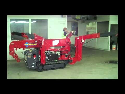 SPYDERCRANE URW 295 Mini Crawler Crane Setup