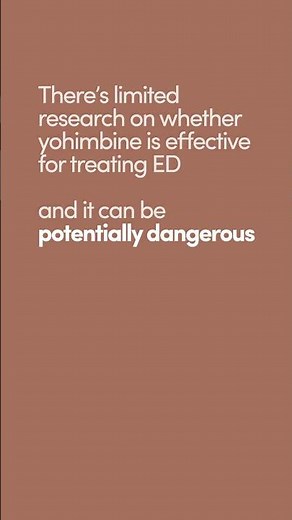 Does yohimbine for erectile dysfunction work?