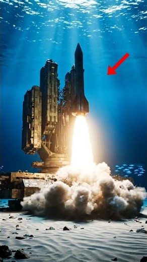 Underwater Missile Launch from Hidden Military Base 🌊🚀