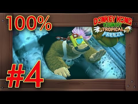 Donkey Kong Country: Tropical Freeze (FUNKY MODE) - 100% Walkthrough World 4 | Switch Gameplay
