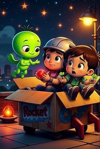 Playing with alien 👽 | Kids Cartoon | Fun Space Adventure for Children | Short Animated Story