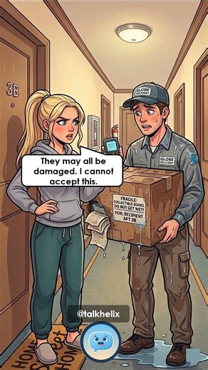 📦 English Dialogue – Wet Package Refusal