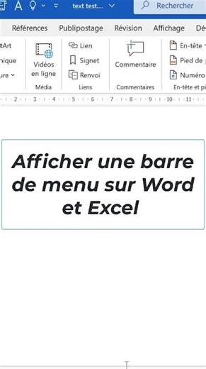👉 Show the menu bar in Word and Excel in 1 second! 🔥 (Shorts) #wordhack
