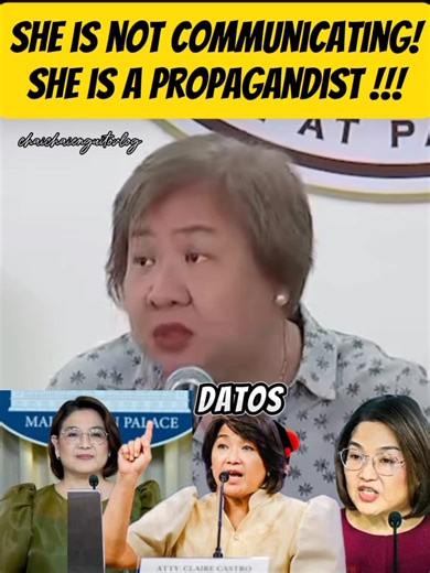 6.4K views · 82 reactions | Hindi niya Kasi alam job description niya tsk nakalagay SA script ATAKDOG against Duterte only 藍浪﫵﫵 #MalouTiquia #ClaireCastro #PCO | Chaichai Enguito | Facebook