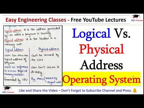 Operating System Important Topics | Logical Vs. Physical Address Comparison Explanation in Hindi