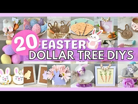 20 DOLLAR TREE EASTER DIYs | Easy and Quick Crafts and Decor Ideas | Dollar Tree Spring DIY 2023