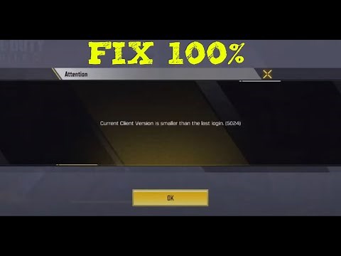 Current Client Version is Smaller then the last login (5024) FIX (Call of Duty)