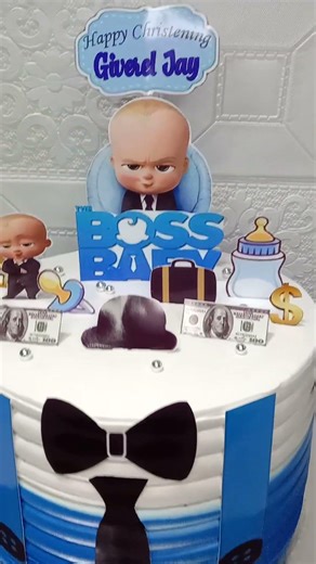 BOSS BABY theme christening cake...#cake #viralvideo #youtube #shorts