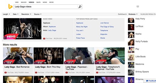 Bing 推出音樂錄音帶搜尋，帶有懸停預覽功能