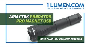 Armytek Predator PRO magnet USB review | 1,400 lumens flashlight | 1Lumen