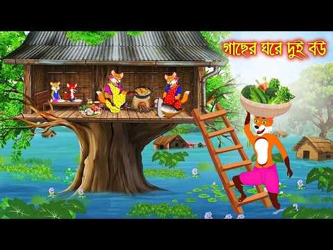 গাছের ঘরে দুই বউ | Gacher Ghore Dui Dou| Bangla Cartoon | Fox Cartoon | Interesting & Comedy stories