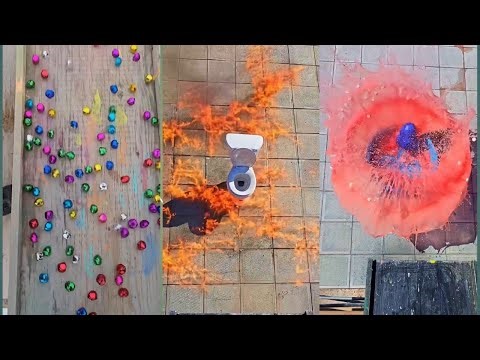 🎈Breaking Glass Bottles and Balloon drops💥 - Crushing Crunchy & Soft Things🔥😻🍾