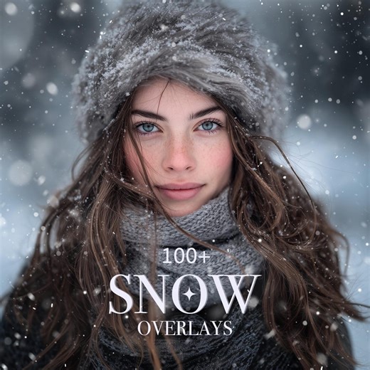 100  Snow Overlays Bundle for Photoshop | Falling Snow Overlays, Snowflake, Bokeh Effect | Christmas & Winter Photo Edit Instant Download - Etsy