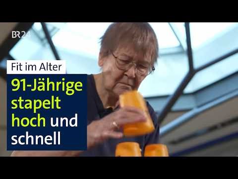 Becherstapeln mit 91: Beim Sport Stacking macht ihr niemand was vor | Abendschau | BR24