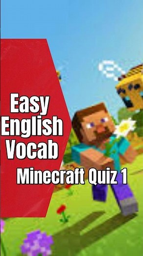 🛠️ Learn English with Minecraft! 10 Easy Vocabulary Words for Beginners + Quiz