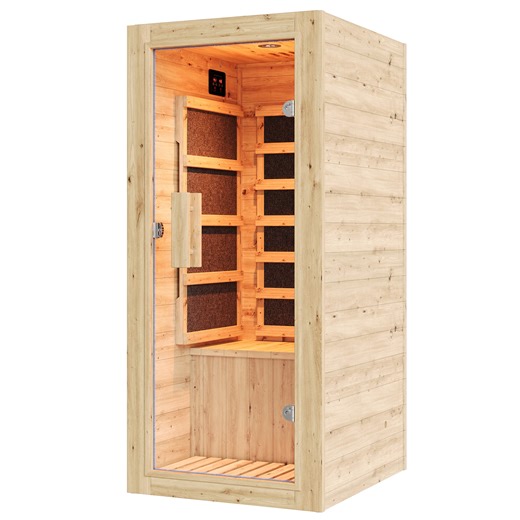 Watch Albott Mini 1 Person Infrared Sauna Room Installation Video on Amazon Live