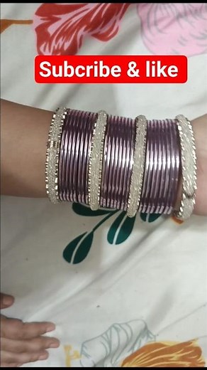 🟣purple bangle set #shorts #bangles uzma beautiful tutorial