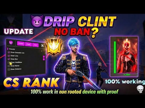 CS RANK WORKING ✅ DRIP CLIENT NEW UPDATE MOD MENU 🔥 NO I'D BAN UNLIKE MATCH 💯 DRIP CLIENT PANEL 🎯