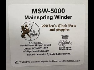 MSW 5000 Professional Clock Mainspring Winder, Ollie Baker Style