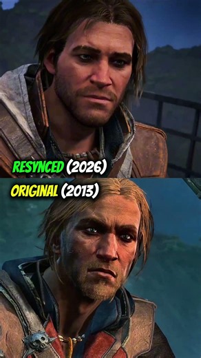 AC Black Flag Resynced VS Original - Mary Read reveals her true identity 💀