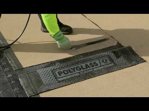 Low-Slope Roof Standard APP Mod Bit Membrane End Lap Installation