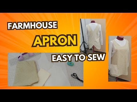The Easiest Apron I've Made! Sew A Farmhouse Apron!