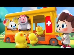 Wheels On The Animals Bus | Animals Song + More Nursery Rhymes For Kids