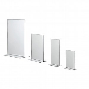 [Hot Item] Acrylic Menu Card Holder ""T Shape"" A3, Crystal Clear, Advertising Standsmenu Holders & Stands for Tables Single Sided Sign Holders