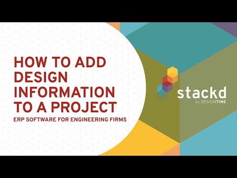 How to Add Design Information to a Project in Stackd by DesignTIME