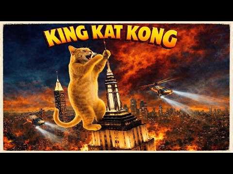 King Kat Kong 👑🐈 1933 King Kong version with my cat Eliot