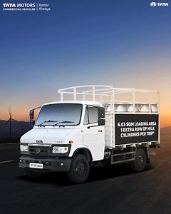 The Tata SFC 407 Gold is built to keep your dairy business running smoothly and earning more. The most trusted pickup truck for 39 years, it now offers a generous 6.03 sq. m loading area, allowing you to carry 1 extra row of milk cylinders per trip for improved productivity. With superior uptime, reliable performance, and quick turnaround on every route, it ensures your milk and dairy products reach the market fresh and on time, every day.​ ​ #TataTrucks #DeshKeTrucks #TataMotorsCommercialVehicl