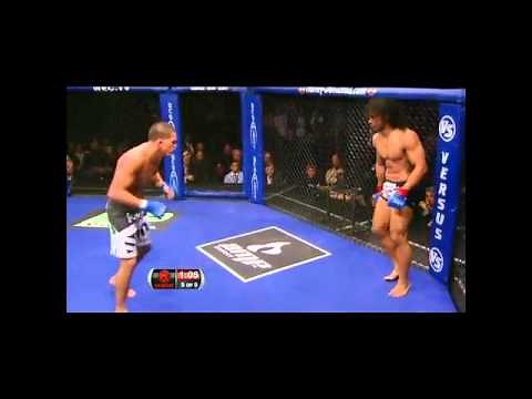 Wow! MMA Fighter Anthony Pettis Comes Off Cage W Amazing Kick To Guys Face BooBooTV com