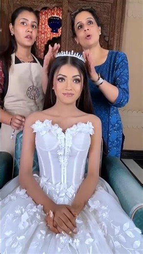 My Stunning white bride 👰‍♀ #ytshorts #parulgargbridemakeup
