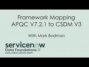 CSDM V3 Framework Mapping: APQC V7.2.1