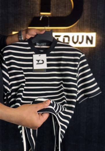 Wholesale Premium Drop Shoulder T-Shirt Stripes