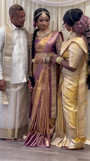 Debonair Designers on Instagram: "Saree Ceremony 😍😍 MUAH: @tm.makeupstudio Saree & Jewelry: @debonairdesigner Flowers: @jasmineflorists #saree #sareeceremony #silksaree #debonairdesigners #debonairbythanusha #tmmakeupstudio #mua #muah #bridalmakeup"